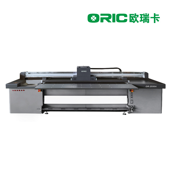 OR-2500H Impresora todo en uno híbrida y rollo a rollo UV de 2,5 m con cabezales Ricoh de 3 a 12 piezas